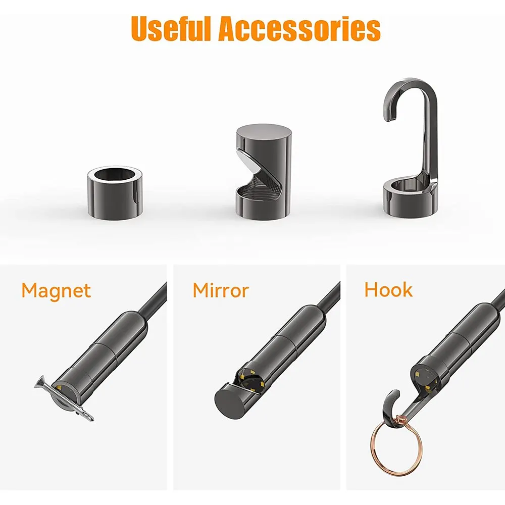 TESLONG 5.0MP 3 in 1 Usb Endoscope Camera 2594x1944P IP67 Auto Focus Hard Wire Industrial Borescope for Android Ios 4