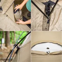 MOBI GARDEN Camping Tent Commander Dome Tent Shelter Waterproof Windproof Ultra-light 70D Nylon 160/185/245CM 5