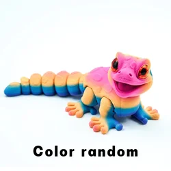 3D Printed Movable Animal Figurine - Cute Sensory Toy and Desktop Ornament - 13.8CM (Rainbow)