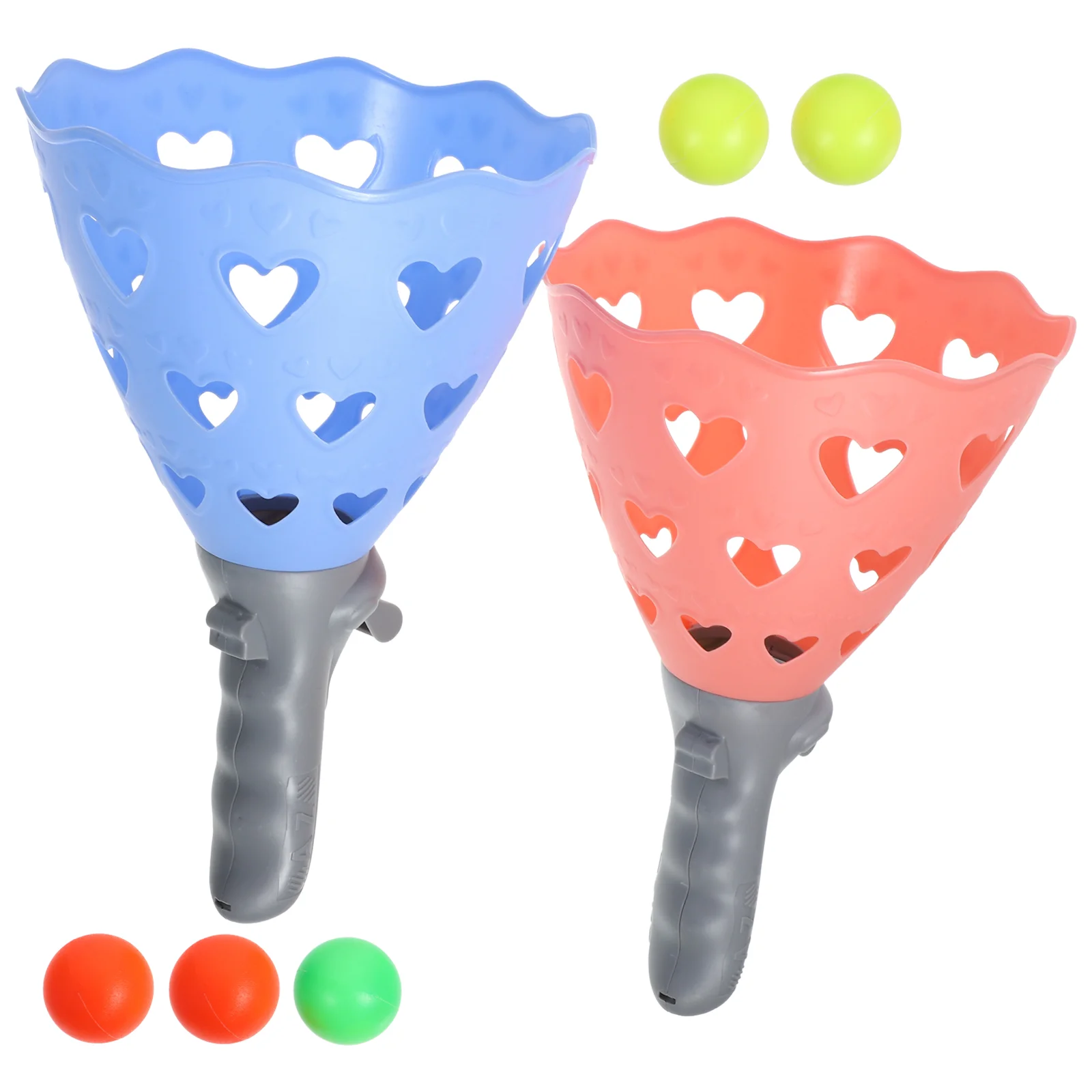 

Pink Hollow Throwing Parent-child Kids Toy Plastic Interactive -pass-catch Balls