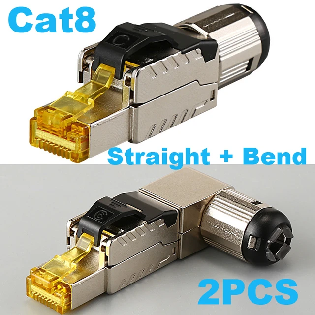 Cat8 RJ45 Connector Metal Modular Plug 40Gbps Shielded Crimp Ethernet Cable  Adapter RJ 45 Lan Cable Extension Network Plug Cat 8 - AliExpress