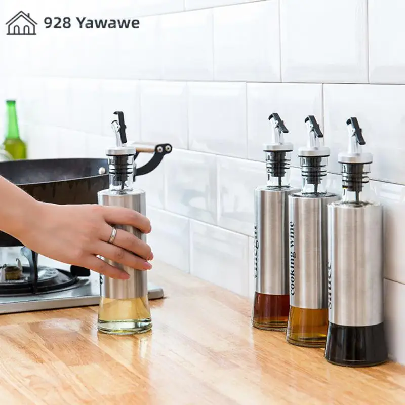 

Горшок для масла, герметичный, пыленепроницаемый, прочный для кухни, бутылки для хранения масла и уксуса, бутылка для приправ из нержавеющей стали