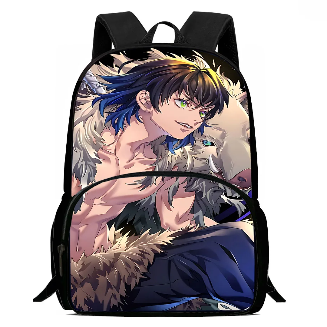 thumbnail image 1 of Mochilas para niños Demon Slayer Hashibira Inosuke, regalo de cumpleaños para estudiantes, mochilas escolares para niños, mochilas duraderas para acampar, 1 of 4