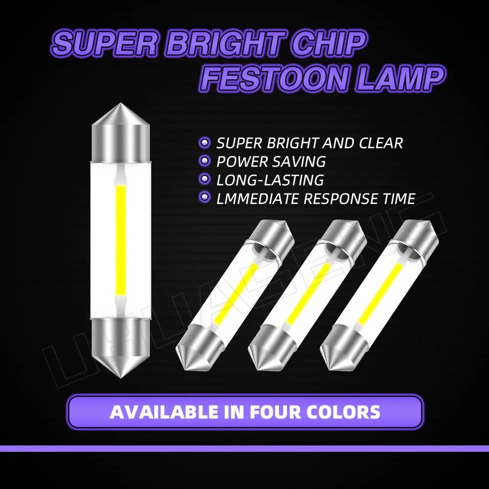 UHUASENG 2PCS 6V 12V 24V C5W Led ���� C10W ���� 31mm ���� 36mm 39mm 41mm 28mm �� ��ũ ���� ���� ������ ȭ��Ʈ ��ȣ �ڵ��� ����Ʈ