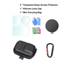 Custodia protettiva in silicone con protezione per schermo e borsa per la conservazione del tappo dell'obiettivo