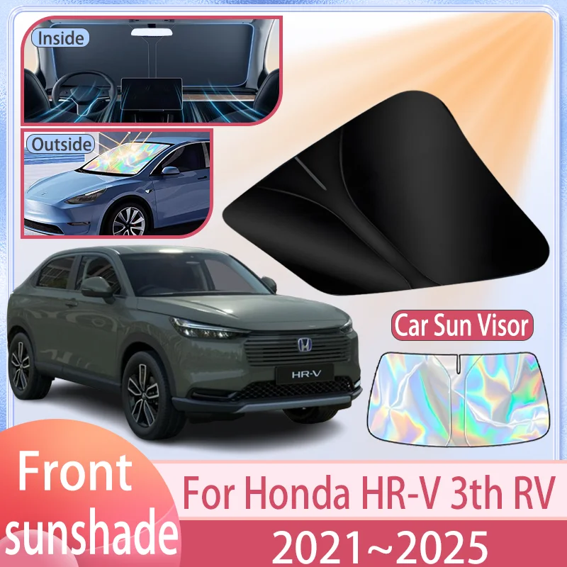Canvcle Sunshades For Honda HRV 2023-2025 2026 HR-V Accessories Windshield Sun Shade Side Rear Window Shade Cover Sun Visor Shield Privacy Protection