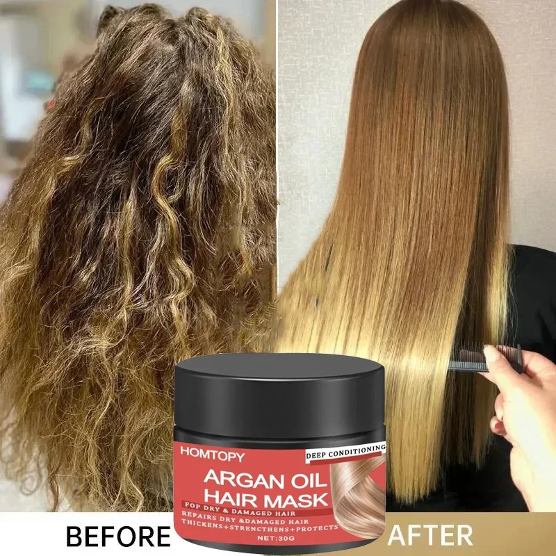 Magical Keratin Hair Mask Fast Repair Damaged Frizzy Soft Shiny Deep Moisturizing for Permanent Straightening Straight Hair Care