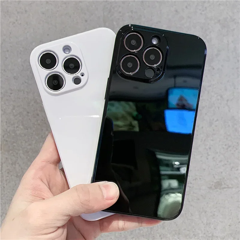 Luxury Ultra Thin Silicone Soft Case - Solid White & Black TPU Bumper Design