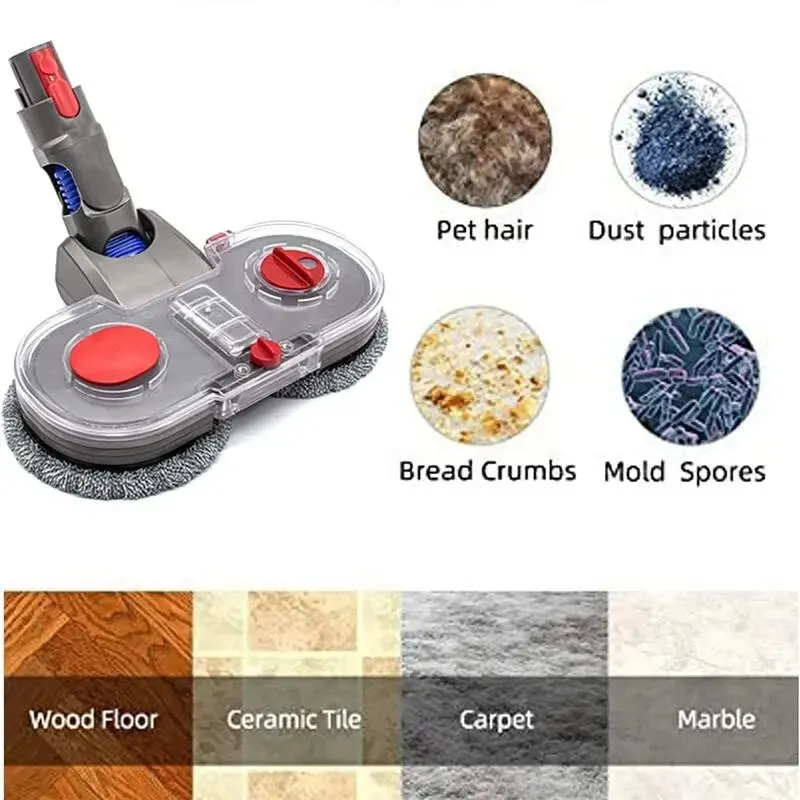 Electric Mop Head Brush with Water Tank - Replacement Cleaning Accessory