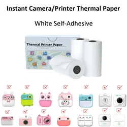 Children's Instant Print Camera Thermal Paper - 10 Rolls (White Sticky)