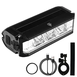 High-Intensity Rechargeable Bicycle Light with 3 LEDs (New style 1800LM)