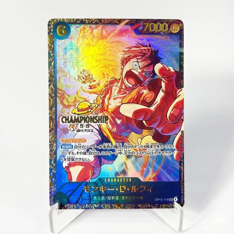 Neue One Piece Turnier-Promokarte, exklusive japanische 25-26-27 Championship Replica Proxy Anime-Sammelkarten mit Foliertextur – Detail 4
