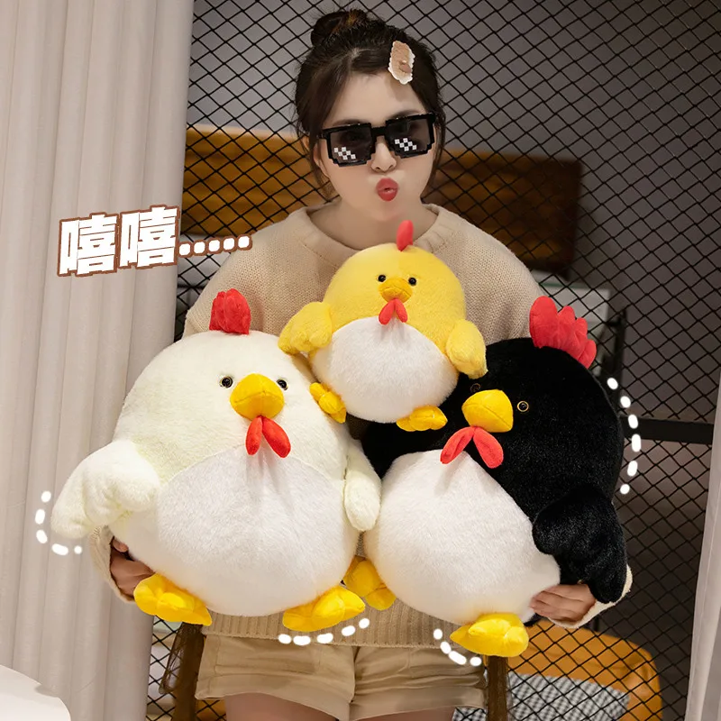 

New Cute Cock Plush Toy Stuffed Fluffy Lifelike Animals Rooster Soft Doll Chick Pillow Birthday Gifts