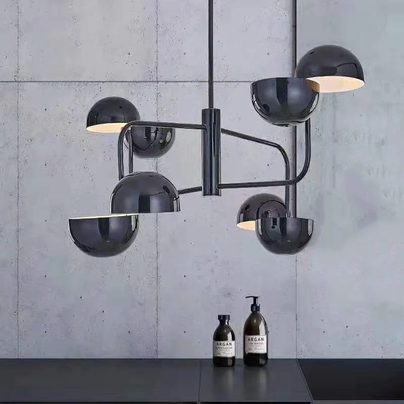

Modern Black Iron Chandeliers for Living Room Dining Room Kitchen Cafe Bar 8 Heads Hanging Lamp Home Decor Suspension Lights
