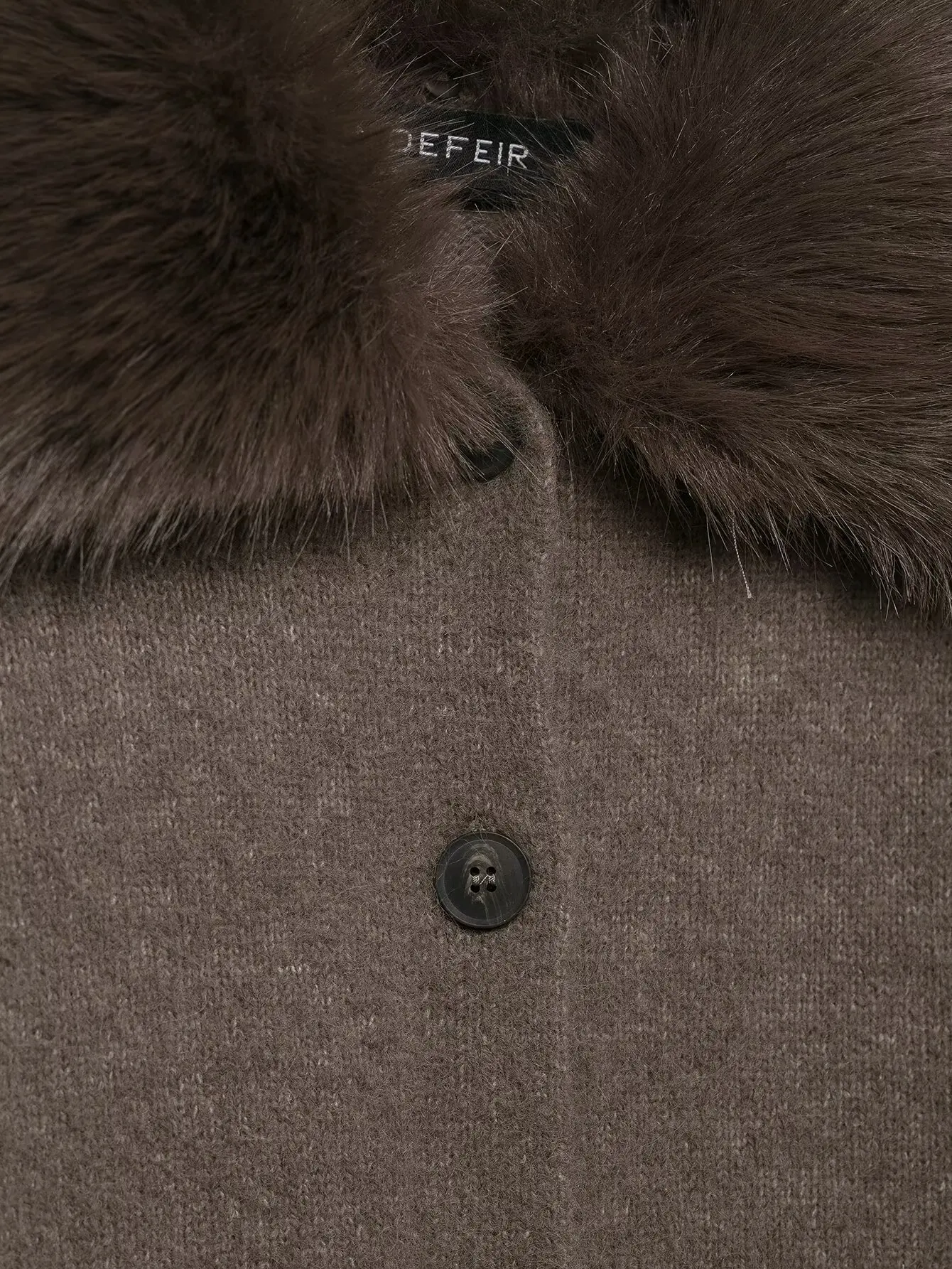 Women's Spring New With Fur Collar Knitted Cardigan Female Coffee Single Breasted Long Sleeved Jacket Casual Knitted Outerwear