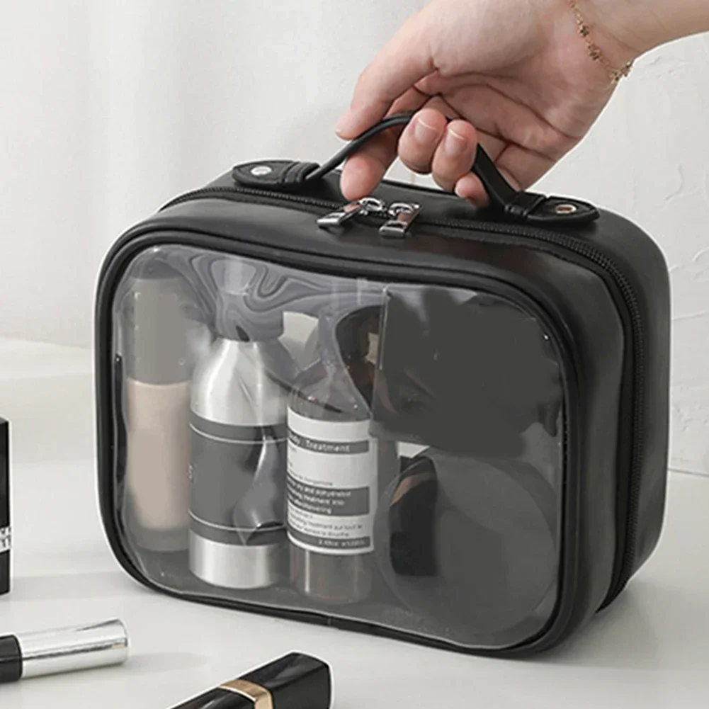 

Portable Cosmetic Storage Bag Cosmetic Bags Double Layered Makeup Brush Storage Multifunctional Zipper for Women Travel Wash Bag