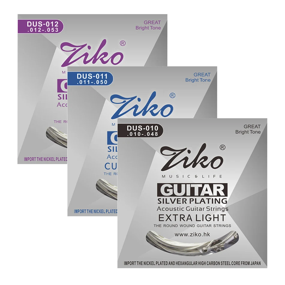 ZIKODUSSeriesAcousticGuitarStrings010048011052012053Inch