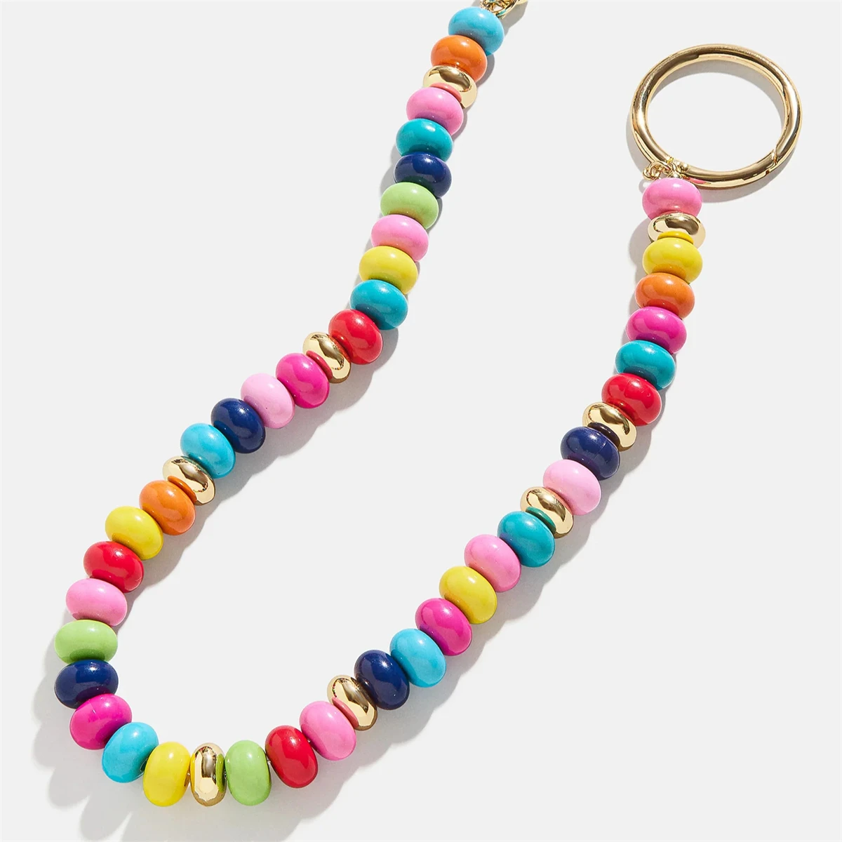 Vibrant Handwoven Keychain with Bead Detail - Trendy Bag Charm & Pendant Accessory