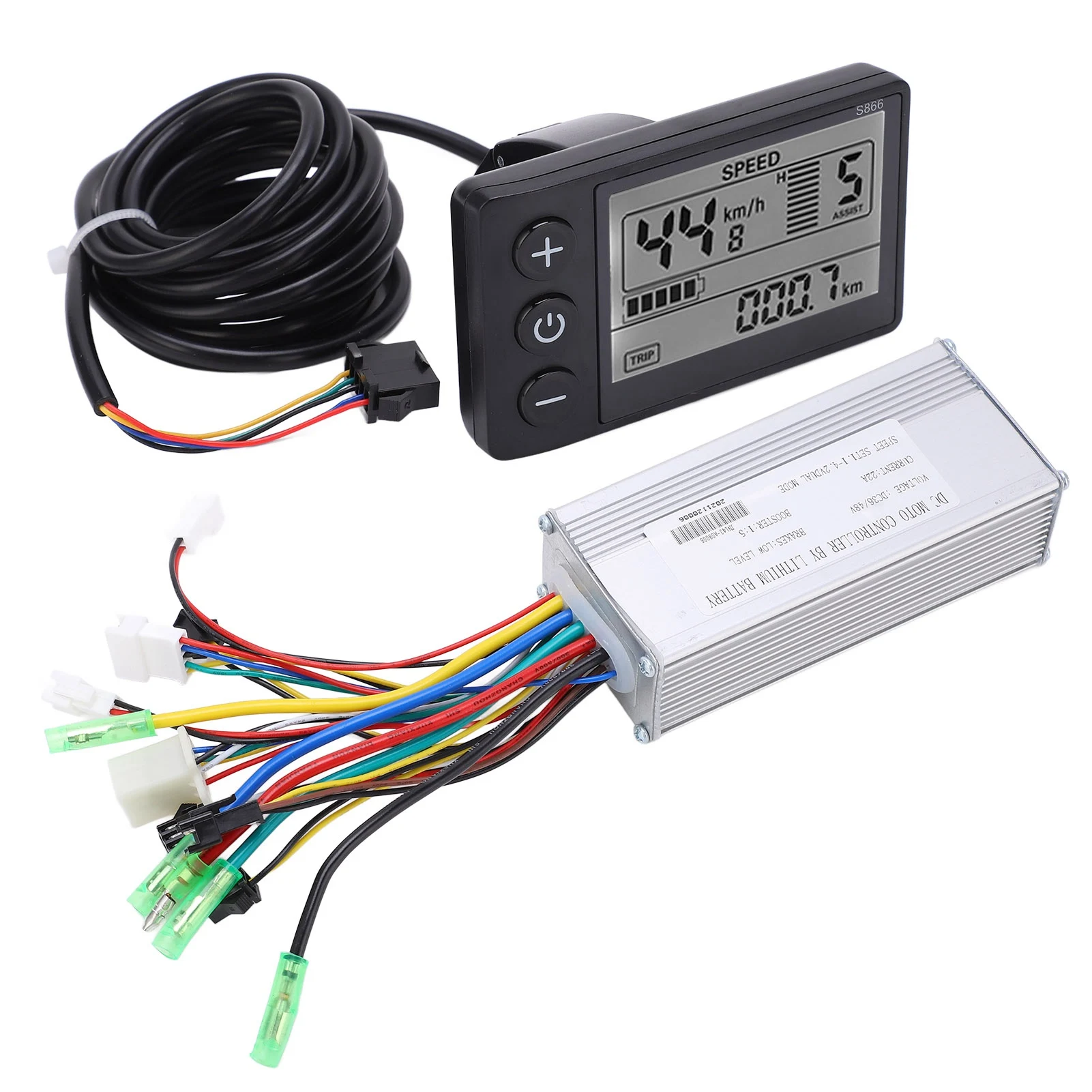 36V 48V Electric Controller 22A Current Thermal Overload Prevention Electric Controller Meter Kit for Cycling