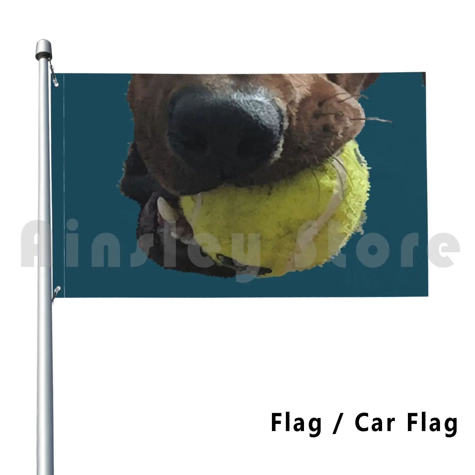 Rhodesian Ridgeback At Play Outdoor Decor Flag Car Flag Rhodesian Ridgeback Dog Play Playing Tennis Ball Hunting Dog Lion