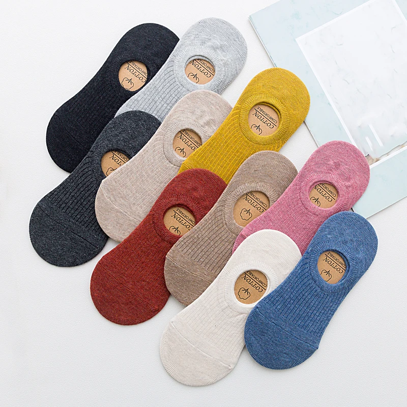 

Women Invisible Boat Socks Summer Silicone Non-slip Sock Ankle Low Female Cotton Show Breathable Calcetines Girl Wholesale