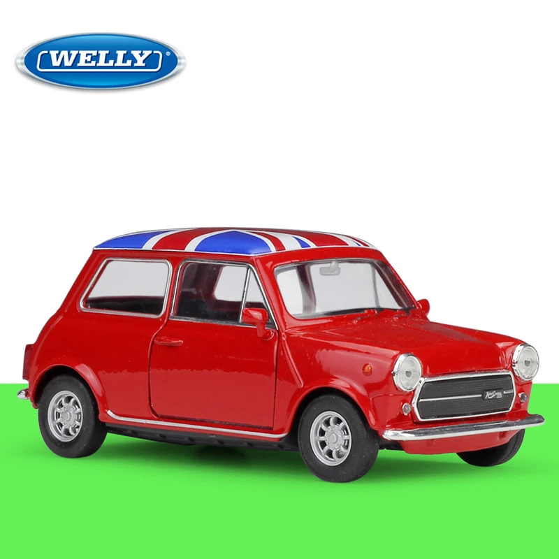 

Модель автомобиля WELLY 1:36 BMW Mini Cooper 1300, модель игрушечного автомобиля из сплава, коллекционная Подарочная машина