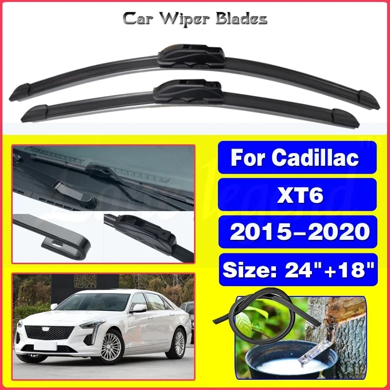 

Car Front Wiper Blades For Cadillac CT6 2015 2016 2017 2018 2019 2020 Windshield Windscreen Front Window 24"+18"