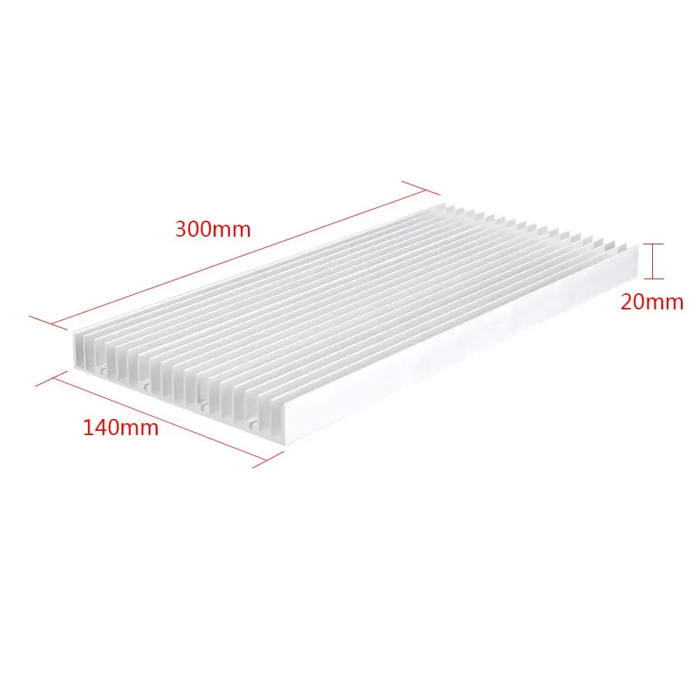 1pc Aluminum Heat Sink 300x140x20MM Cooling Solution for high Power LED Lights-Effective Cooling Accessory