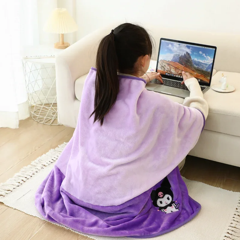 Asciugamano Per Capelli In Microfibra MINISO Kuromi - Antibatterico, Assorbente, Con Bottone