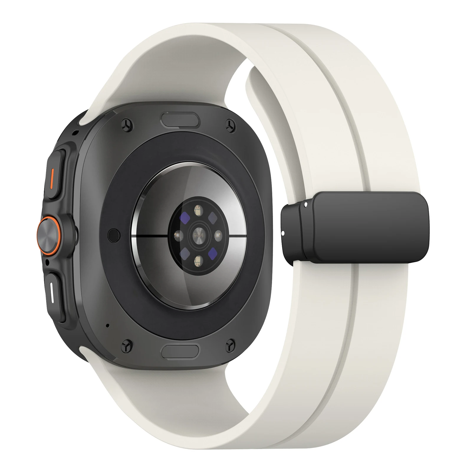 Enhanced Silicone Magnetic Buckle Band for Smartwatches - No Gaps Design