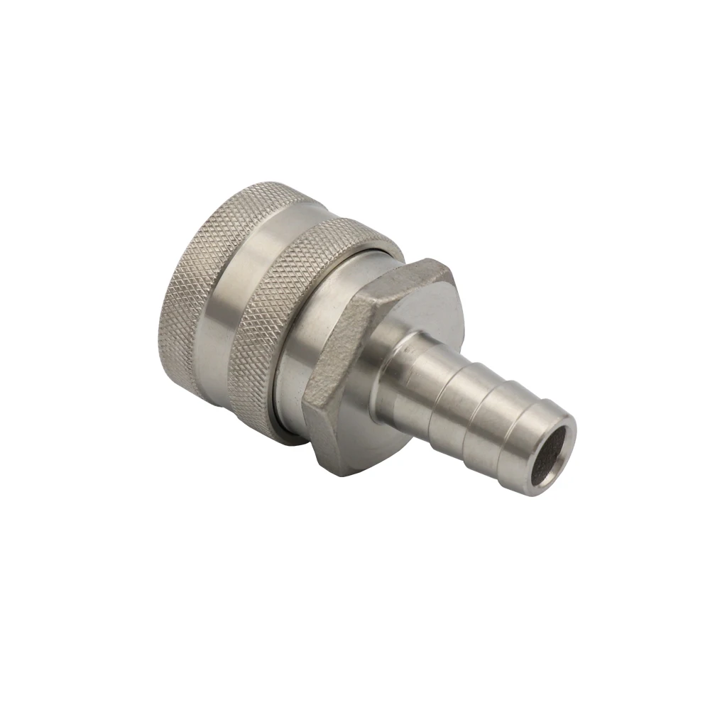Stainless Steel Homebrew Beer Quick Disconnect Set 1/2" Barb 1/2" NPT