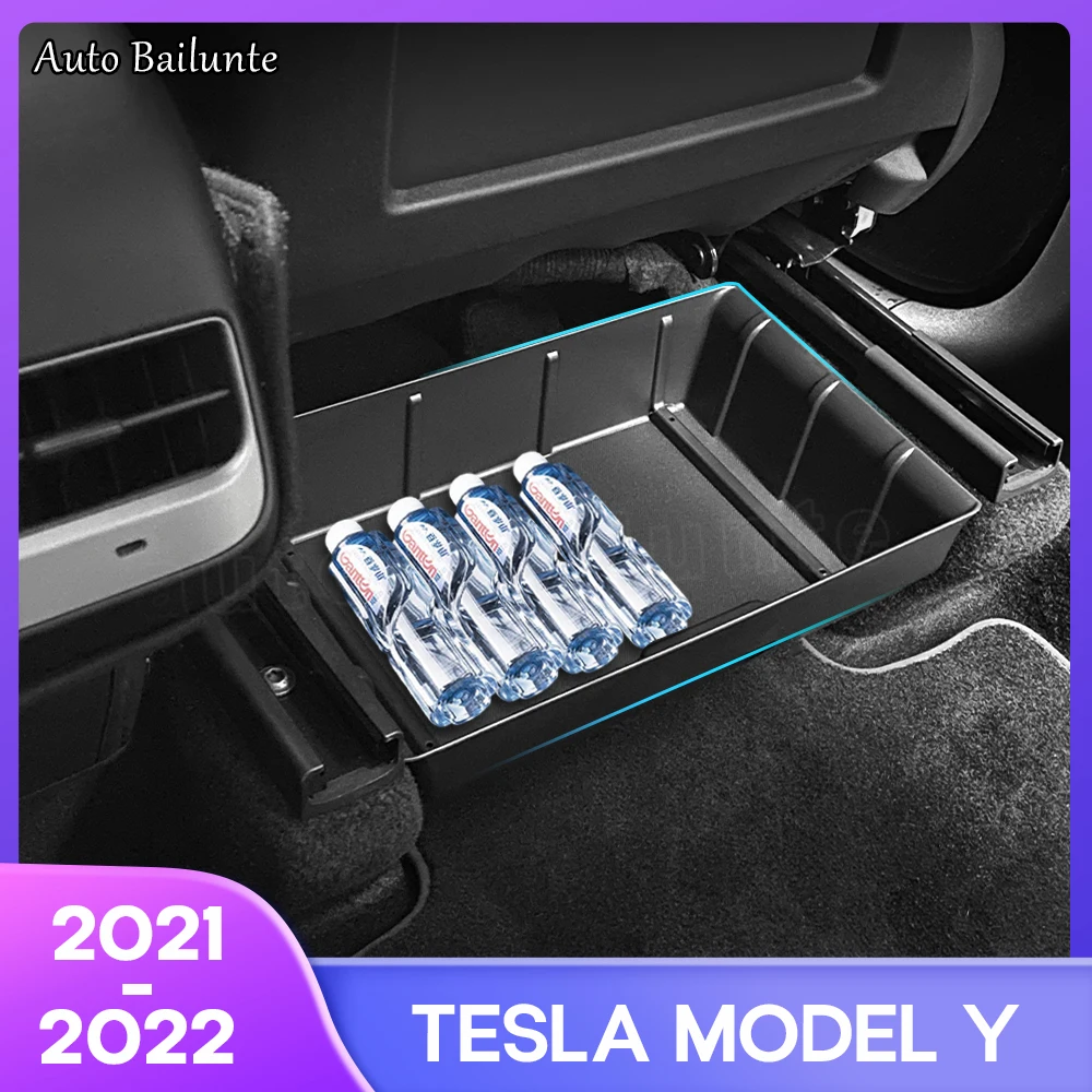 

Tesla, автомобильный ящик для хранения под сиденьем, органайзер, скрытый лоток для Tesla модели Y 2023 2022 2021