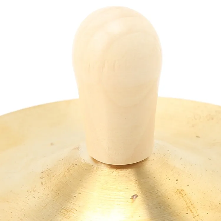 2 Pcs Kid Cymbals Copper Wood Handle Belly Dancing Hand Cymbals Percussion Instrument Toy