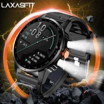2026 Men's Smart Watch LED Outdoor Flashlight Bluetooth Call Multifunctional Sports Fitness Tracker Large Capacity Battery 1
