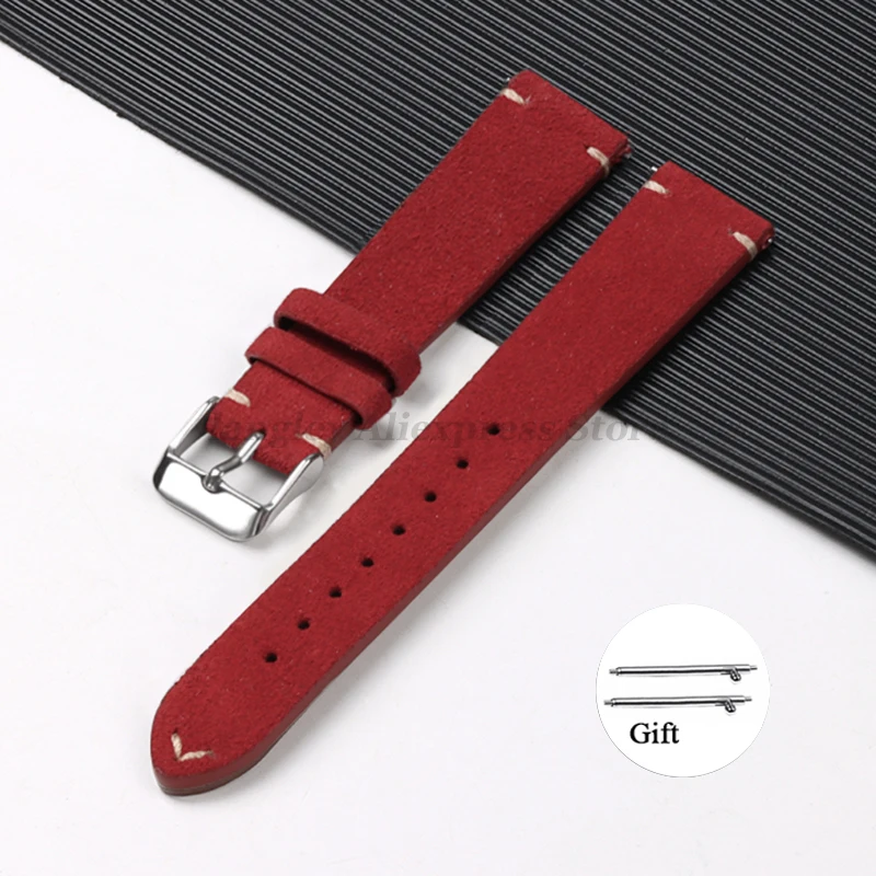 Vintage Brown Soft Suede Calfskin Quick Release Strap