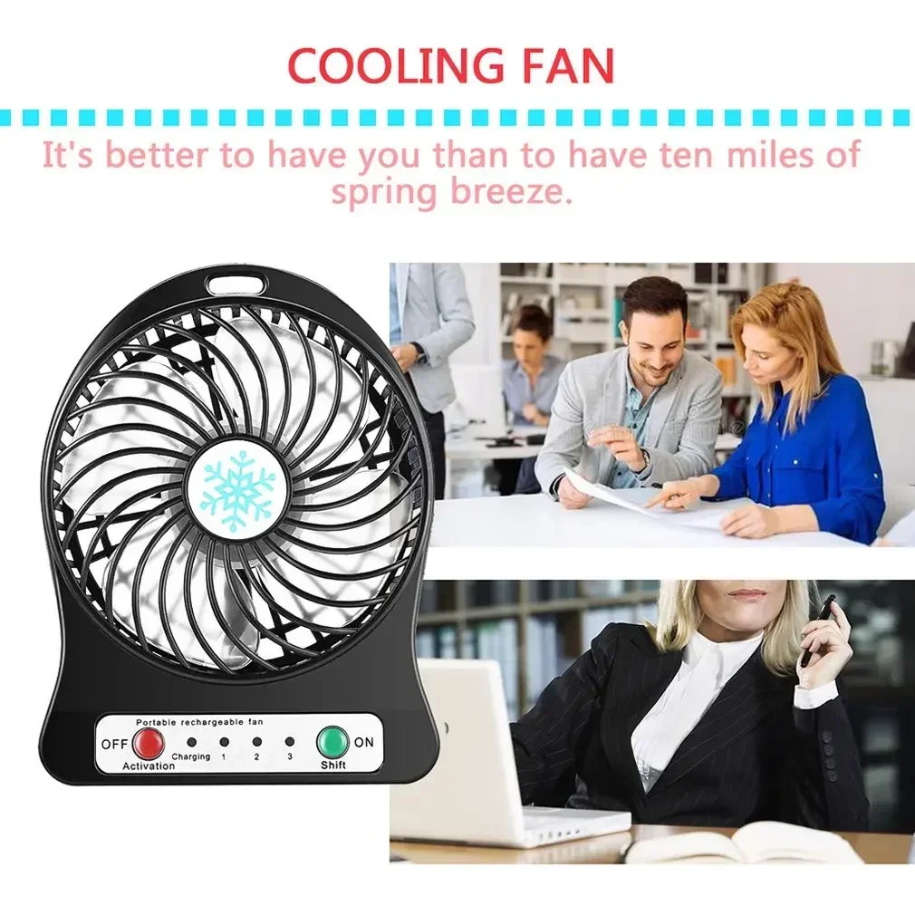 Desktop Desktop Small Fan Mini Handheld Usb Three Speed Cool Air Car Home Office Portable Quiet Outdoor Simple Portable Summer 3