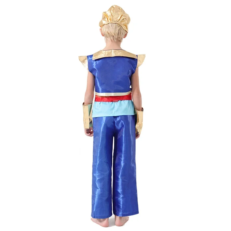 Arab Uniform For Boys Men Aladdin Cosplay Full Set Outfits Role Play Halloween Carnival Suit Performance Clothes Anime Costume