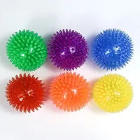 Pet Dog Toys Cat Puppy Sounding Toy Polka Squeaky Tooth Cleaning Ball TPR Training Pet Teeth Chewing Toy Thorn Balls Accessories 1