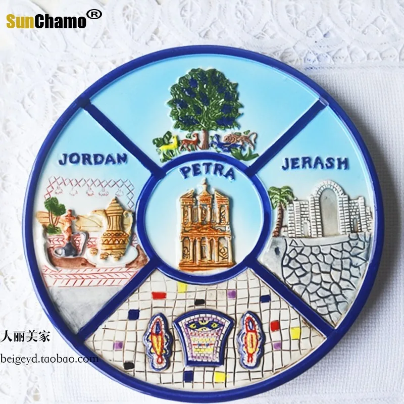 10cm Portuguese Lisbon Paris Austria Switzerland Finland Netherlands Norway American Ceramic Plate Home Decor Tourist Souvenir 6