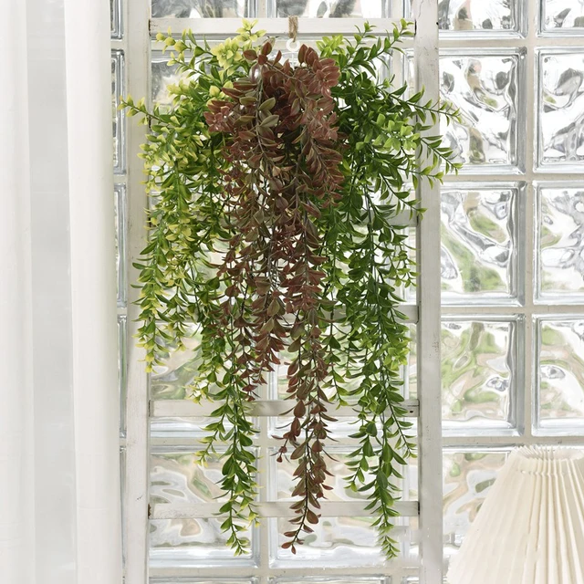 Artificial Hanging Green Grass Leaf Rattan