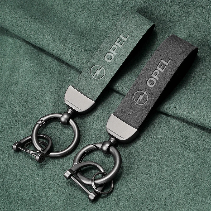 

For Opel OPC LINE Astra J H G K Insignia Corsa D B E Mokka Vectra Series Alcantara Sport Custom Car Keychain Key Rings