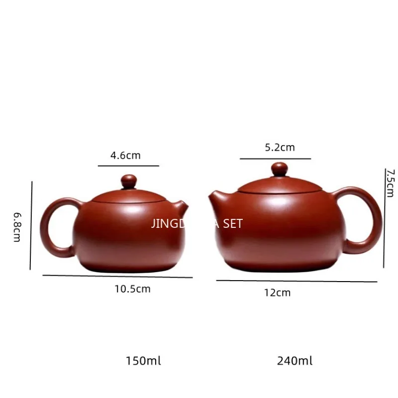 Yixing Handmade Purple Clay Teapot Dahongpao Tea Xishi Pot Tea Pot Household Kung Fu Tea Set Chinese