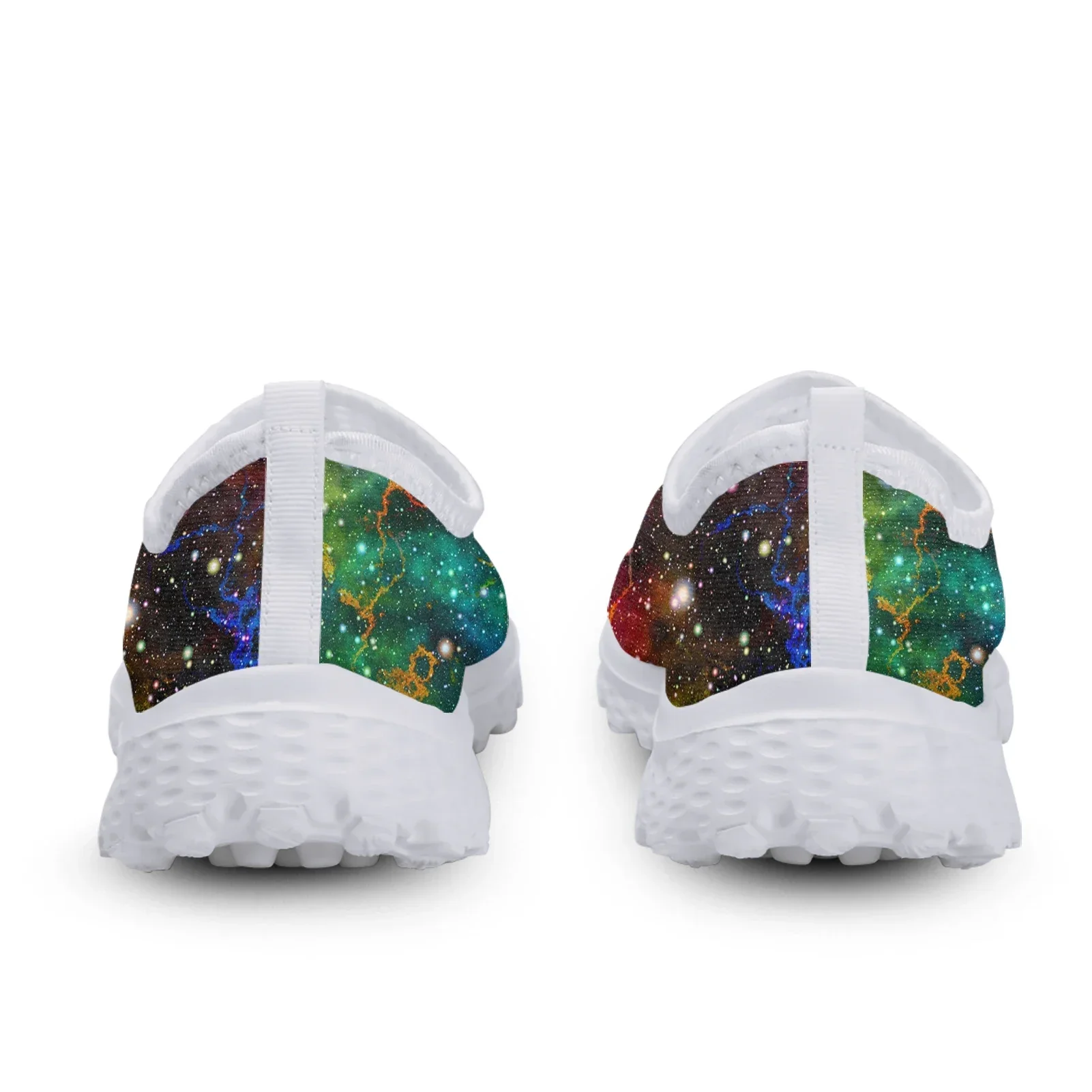 Fashion Iridescent Starry Sky Design Lightweight Breathable Shoes Comfortable Flat Walking Running Shoes Zapatos