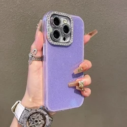 Elegant Glitter Shockproof Diamond Phone Case with Luxury Design - iPhone 11 Pro Max (Purple)