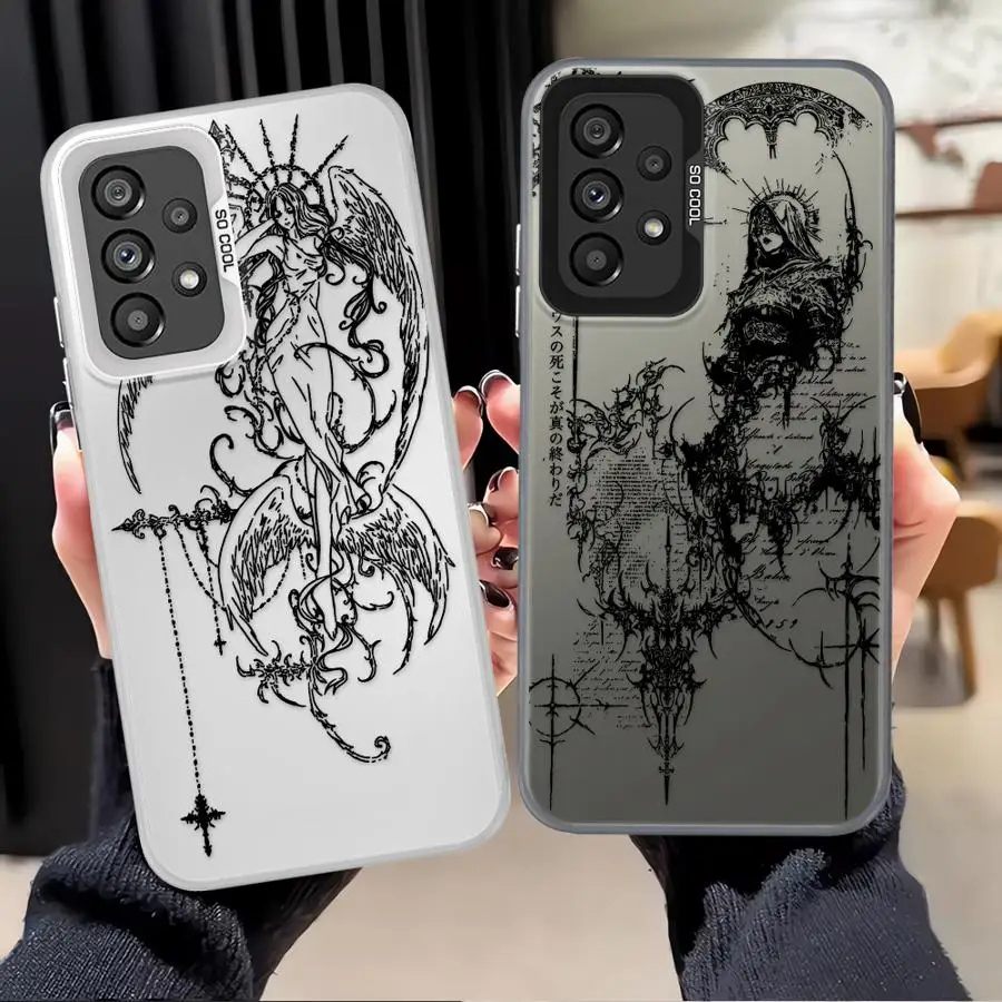 Gothic Style Angel Cross Phone Cover Case