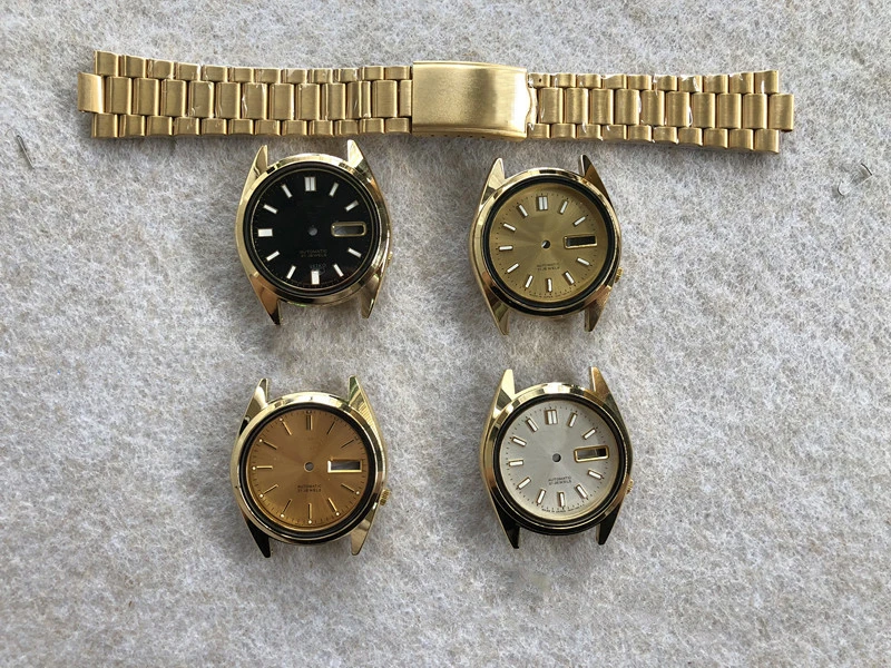 Replacement 37mm Case Strap Hands Dial Watch Accessories Set For Seiko 7009  7s26a Movement Stainless Steel Shell Band Watch Part - Watch Cases -  AliExpress