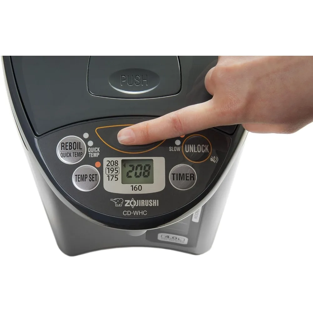 Water Boiler & Warmer, 135 oz, Micro Computerized Temperature Control, With Water level Gauge, Stainless Gray, Household