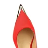 Women 7cm High Heels Basic Slingback Nightclub Dance Pumps Patchwork Stripper Low Heels Lady Metal Cap Toe Satin Wine Red Shoes 5
