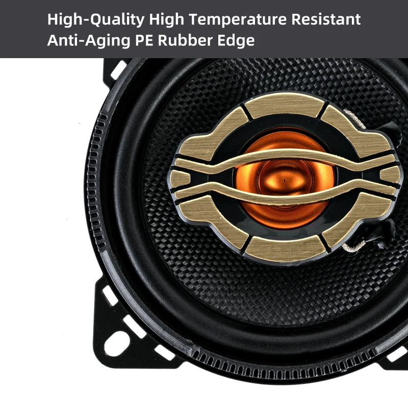 2PCS 4inch Car Coaxial Speaker Max 400W Black Audio Automotive Music Speaker Stereo Sound Car Electronic Accessories