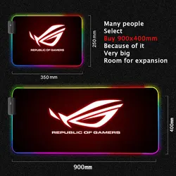 RGB Backlit Gaming Mouse Pad - City Edition | Republic of Gamers Collection - 350x600x3mm (Ocean blue)